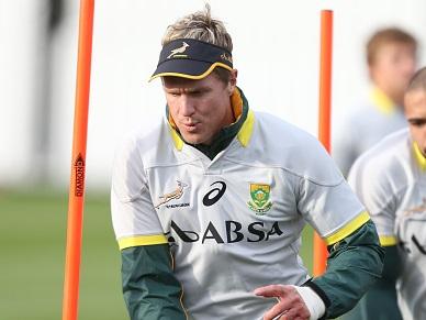 Stepping up the workrate - South Africa captain Jean de Villiers in training